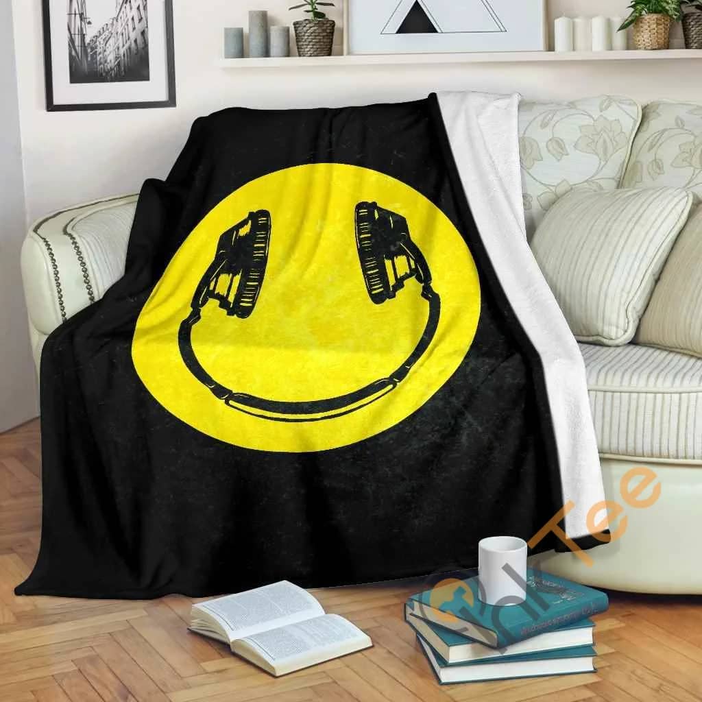 Smiley Face Dj Premium Fleece Blanket