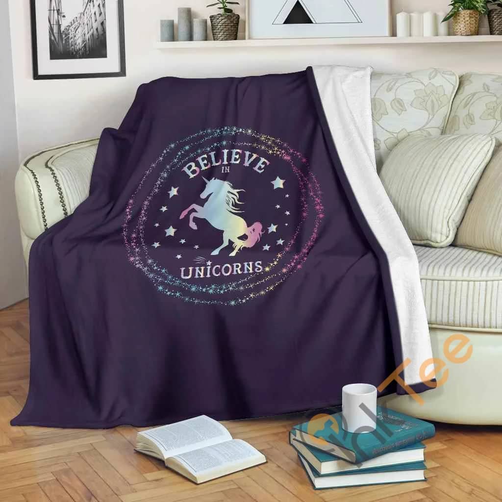Unicorn Circle Premium Fleece Blanket