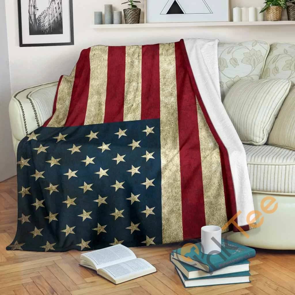 United States Flag Premium Fleece Blanket
