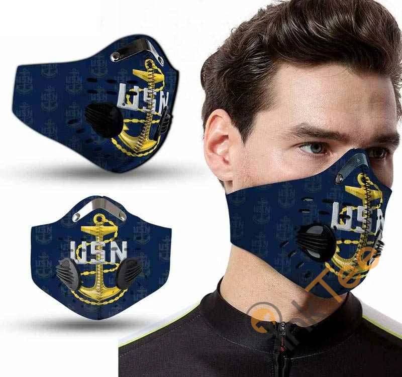 Us Navy Chiefs Filter Activated Carbon Pm 2.5 Fm Face Mask