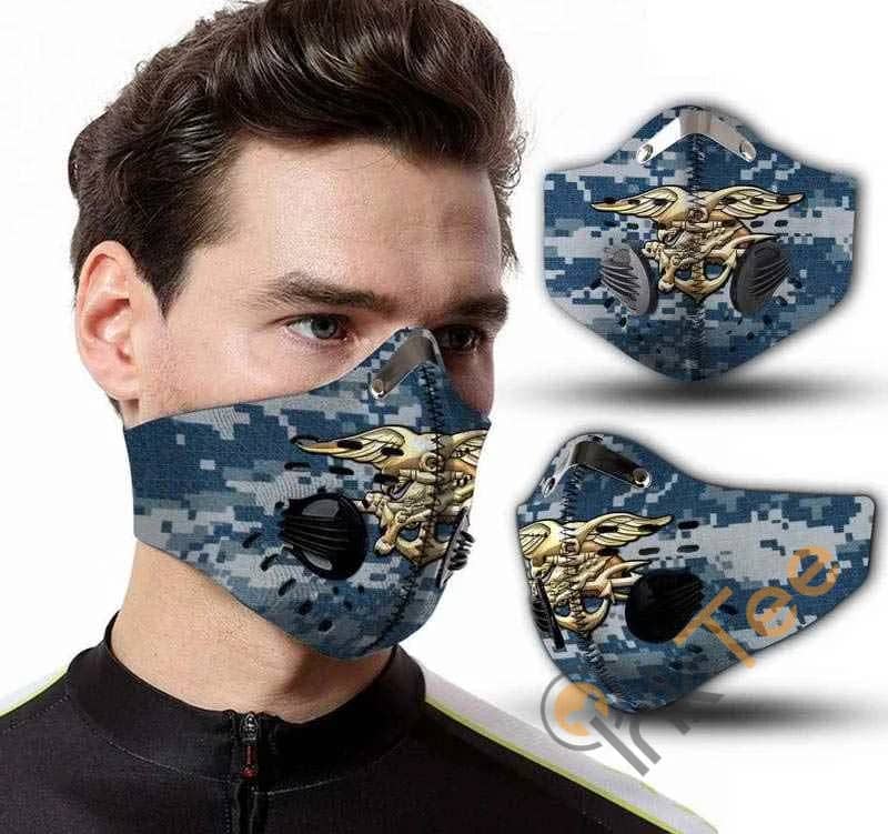 Us Navy Seal Camo Filter Activated Carbon Pm 2.5 Fm Face Mask