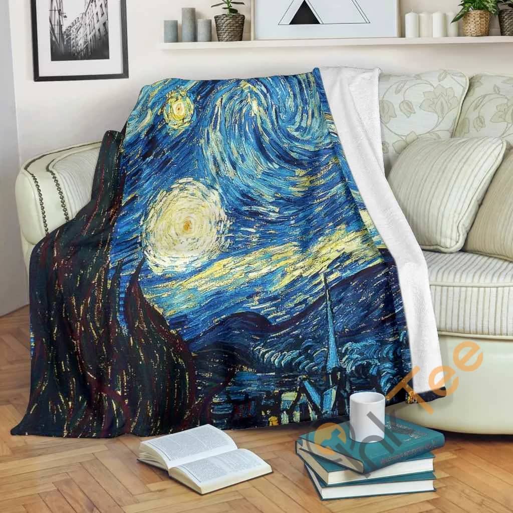 Van Gogh Starry Night Premium Fleece Blanket