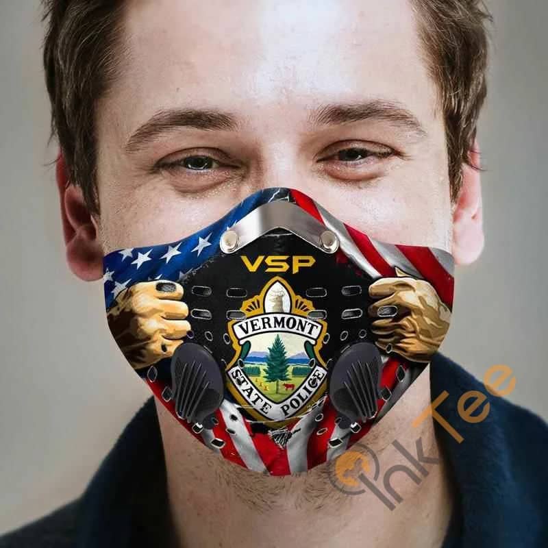 Vermont State Police Filter Activated Carbon Pm 2.5 Fm Face Mask