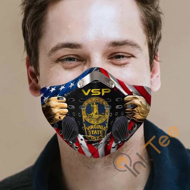 Virginia State Police Filter Activated Carbon Pm 2.5 Fm Face Mask