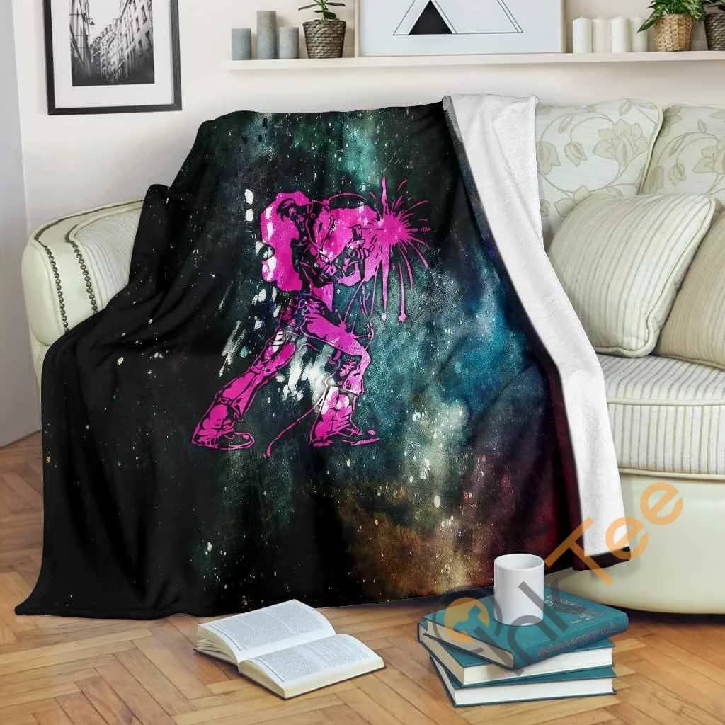 Welder Girl Premium Fleece Blanket