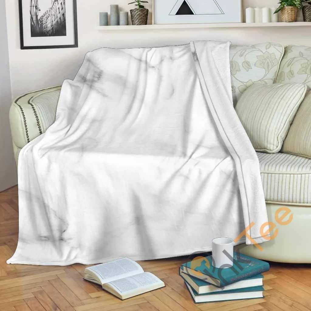 White Marble Premium Fleece Blanket