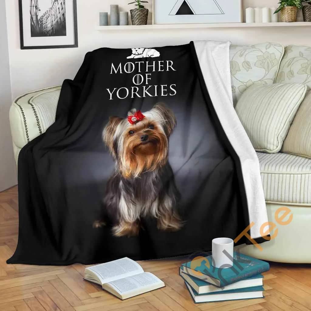 Yorkie V4 Premium Fleece Blanket