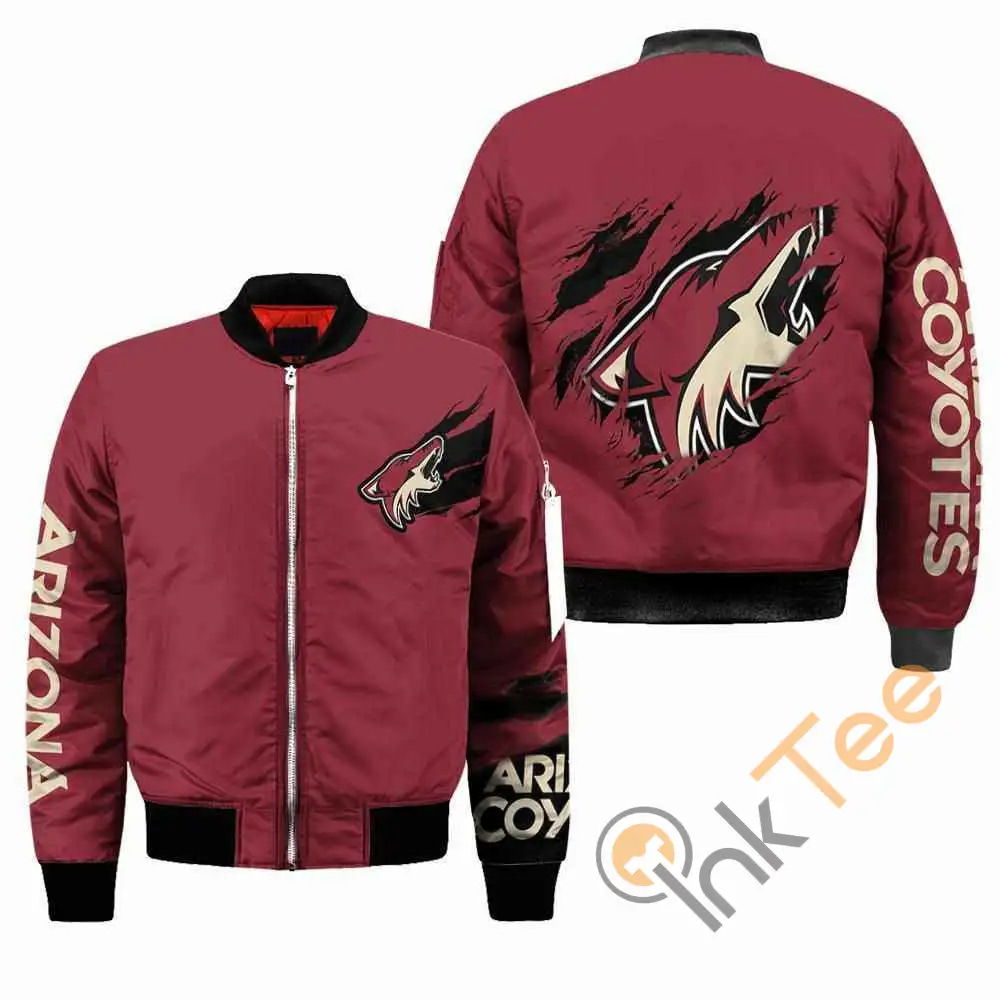 Arizona Coyotes Nhl  Apparel Best Christmas Gift For Fans Bomber Jacket