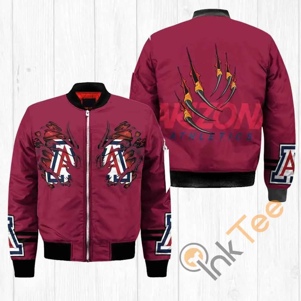Arizona Wildcats Ncaa Claws  Apparel Best Christmas Gift For Fans Bomber Jacket
