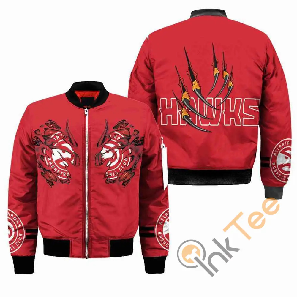 Atlanta Hawks NBA Claws  Apparel Best Christmas Gift For Fans Bomber Jacket