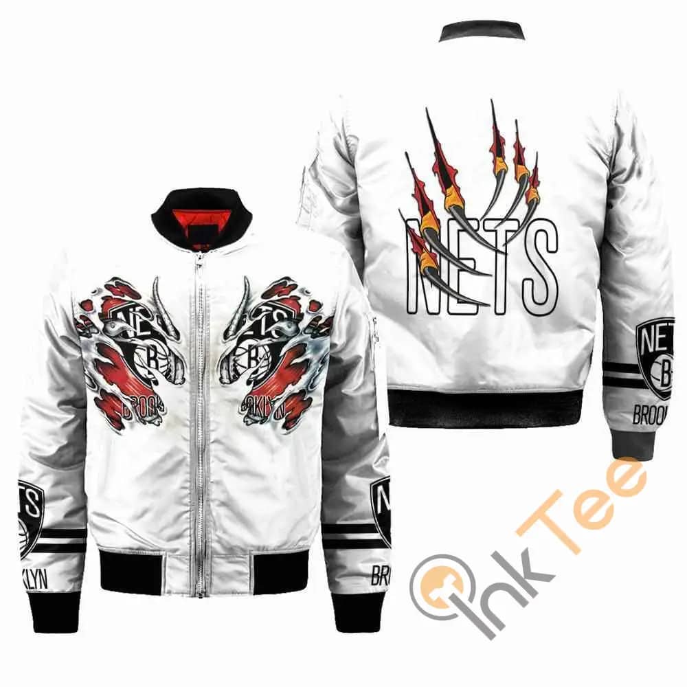 Brooklyn Nets NBA Claws  Apparel Best Christmas Gift For Fans Bomber Jacket