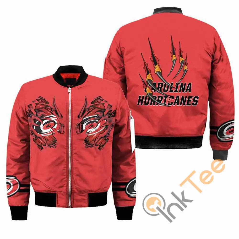 Carolina Hurricanes NHL Claws  Apparel Best Christmas Gift For Fans Bomber Jacket