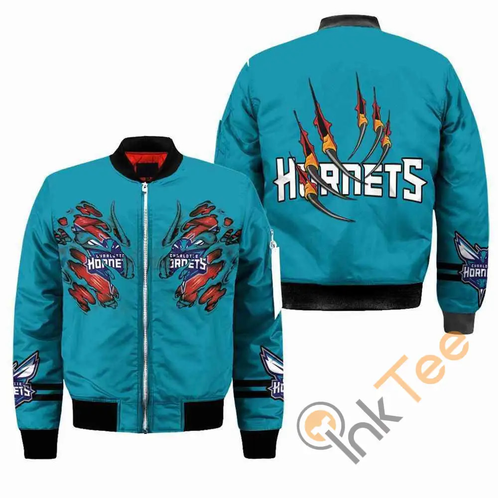 Charlotte Hornets Nba Claws  Apparel Best Christmas Gift For Fans Bomber Jacket