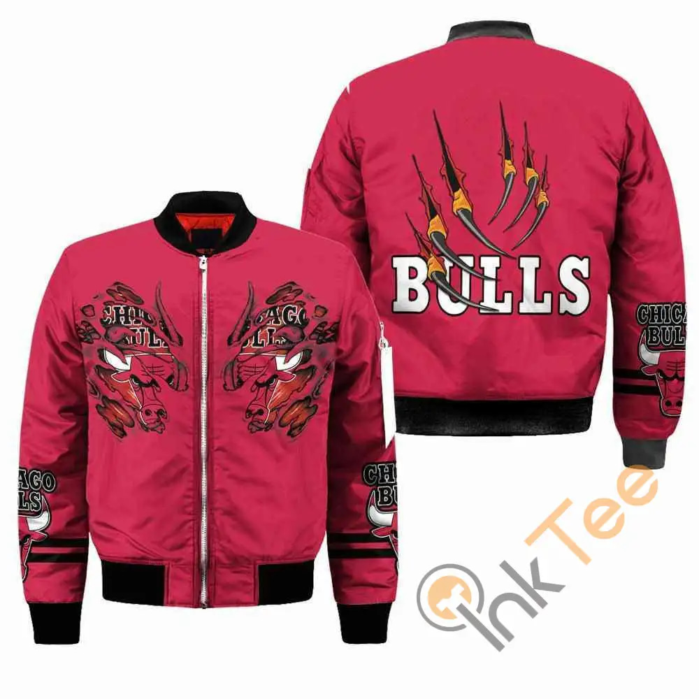 Chicago Bulls NBA Claws  Apparel Best Christmas Gift For Fans Bomber Jacket