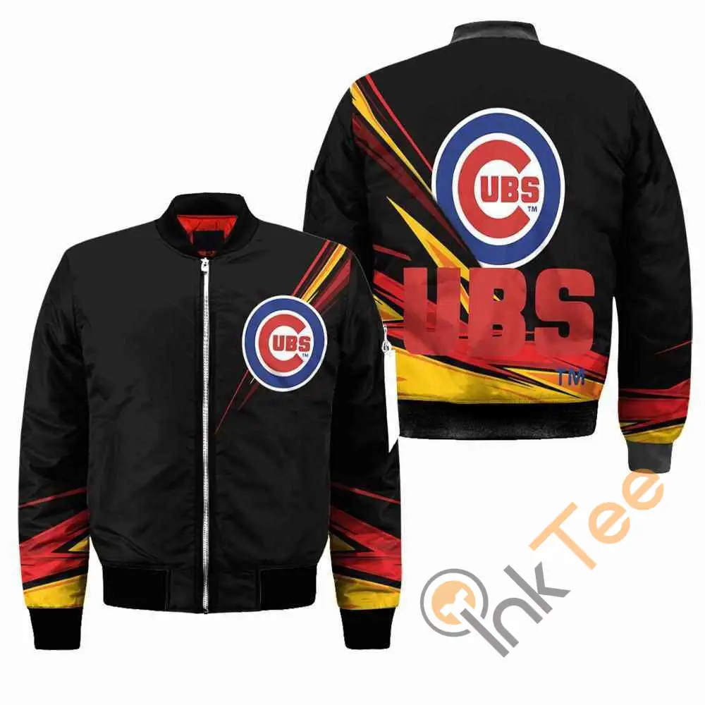 Chicago Cubs MLB Black  Apparel Best Christmas Gift For Fans Bomber Jacket