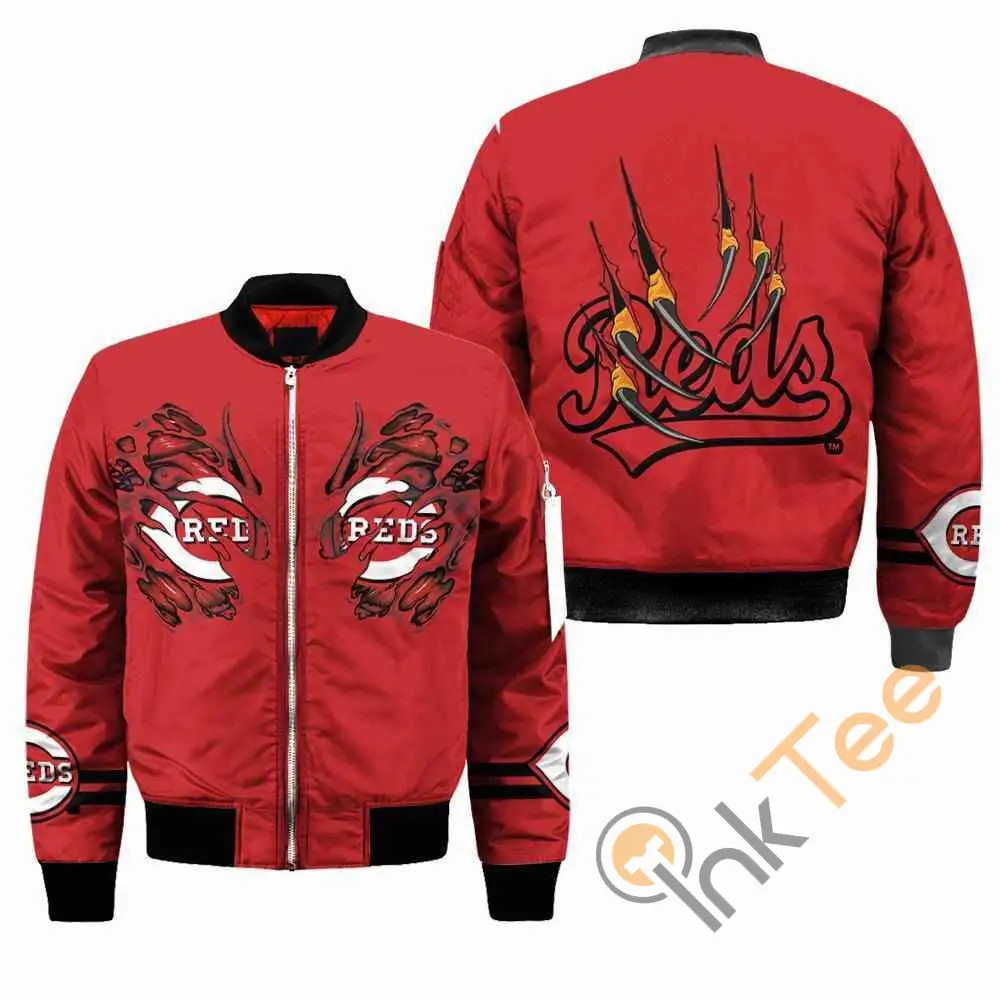 Cincinnati Reds Mlb Claws  Apparel Best Christmas Gift For Fans Bomber Jacket