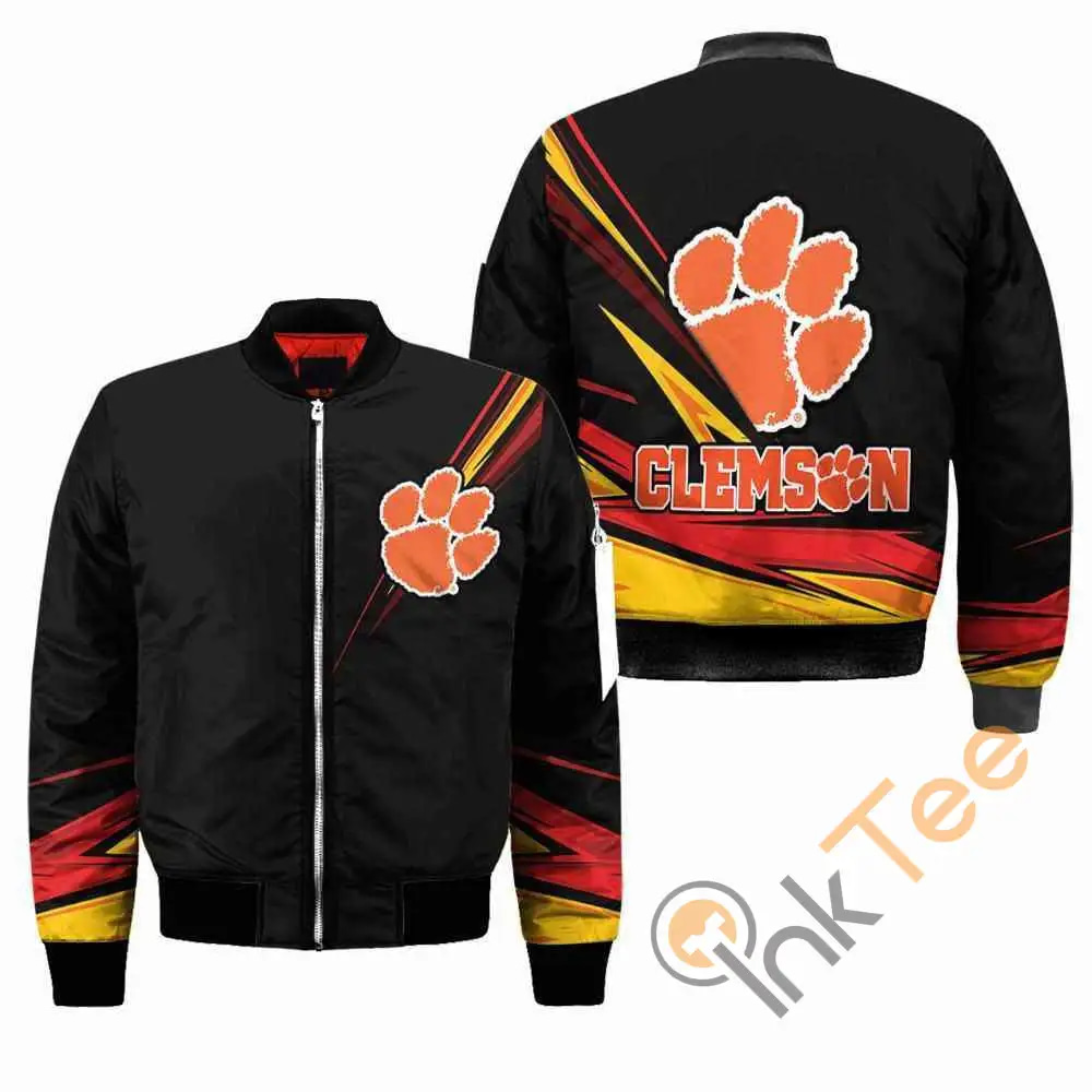 Clemson Tigers Ncaa Black  Apparel Best Christmas Gift For Fans Bomber Jacket