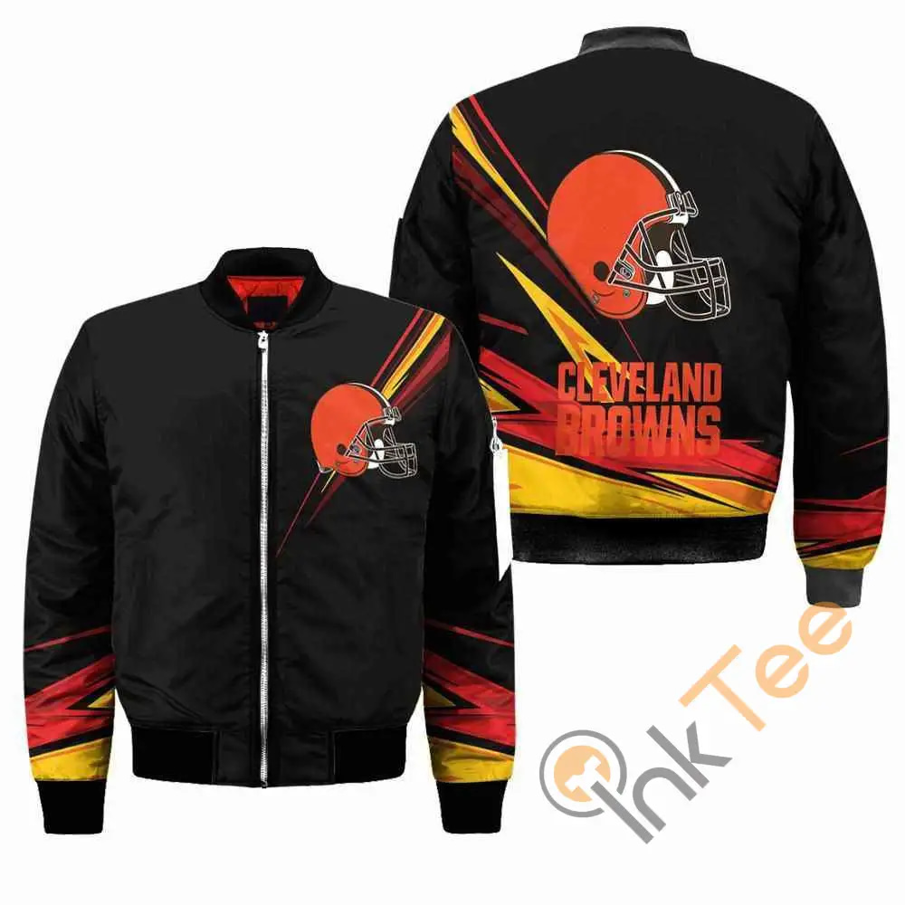 Cleveland Browns NFL Black  Apparel Best Christmas Gift For Fans Bomber Jacket