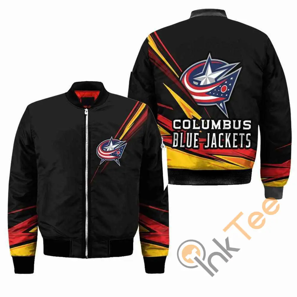Columbus Blue Jackets NHL Black  Apparel Best Christmas Gift For Fans Bomber Jacket