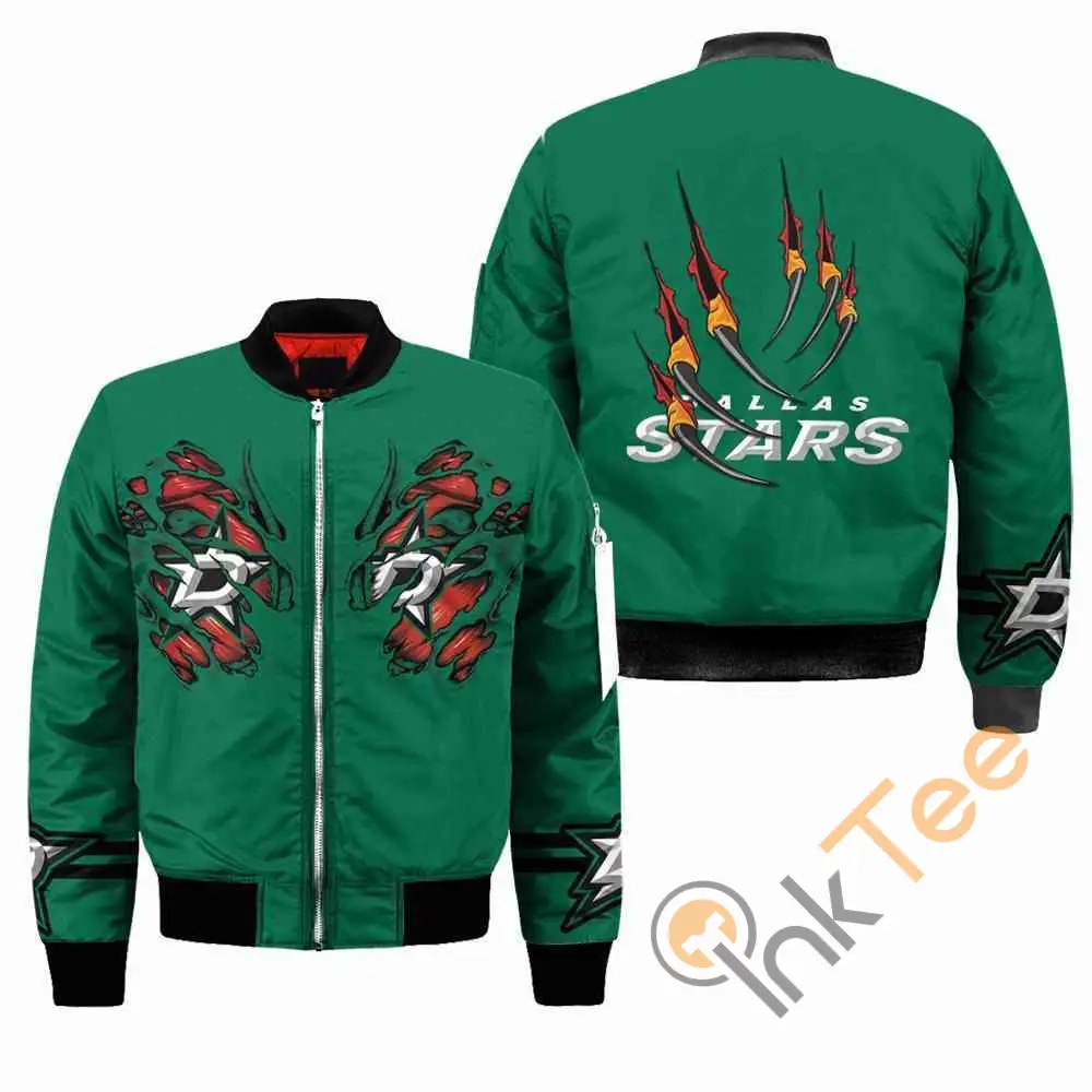 Dallas Stars Nhl Claws  Apparel Best Christmas Gift For Fans Bomber Jacket