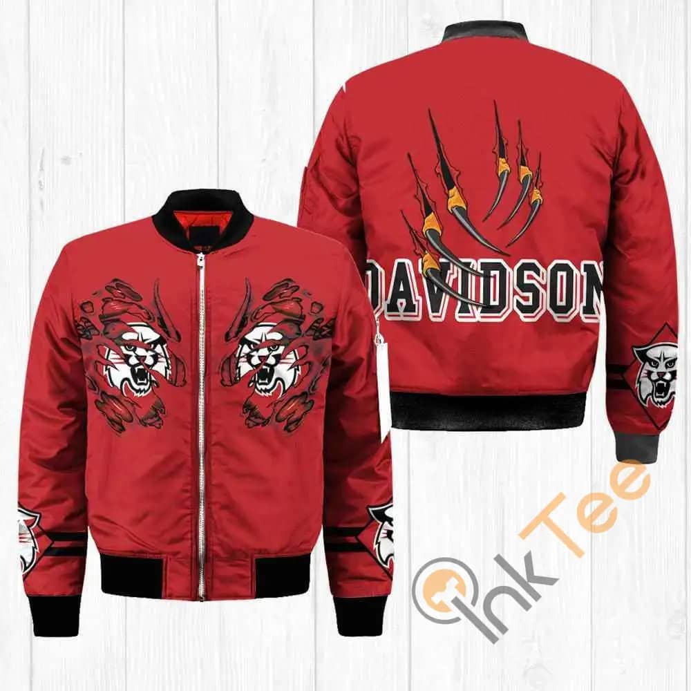 Davidson Wildcats NCAA Claws  Apparel Best Christmas Gift For Fans Bomber Jacket
