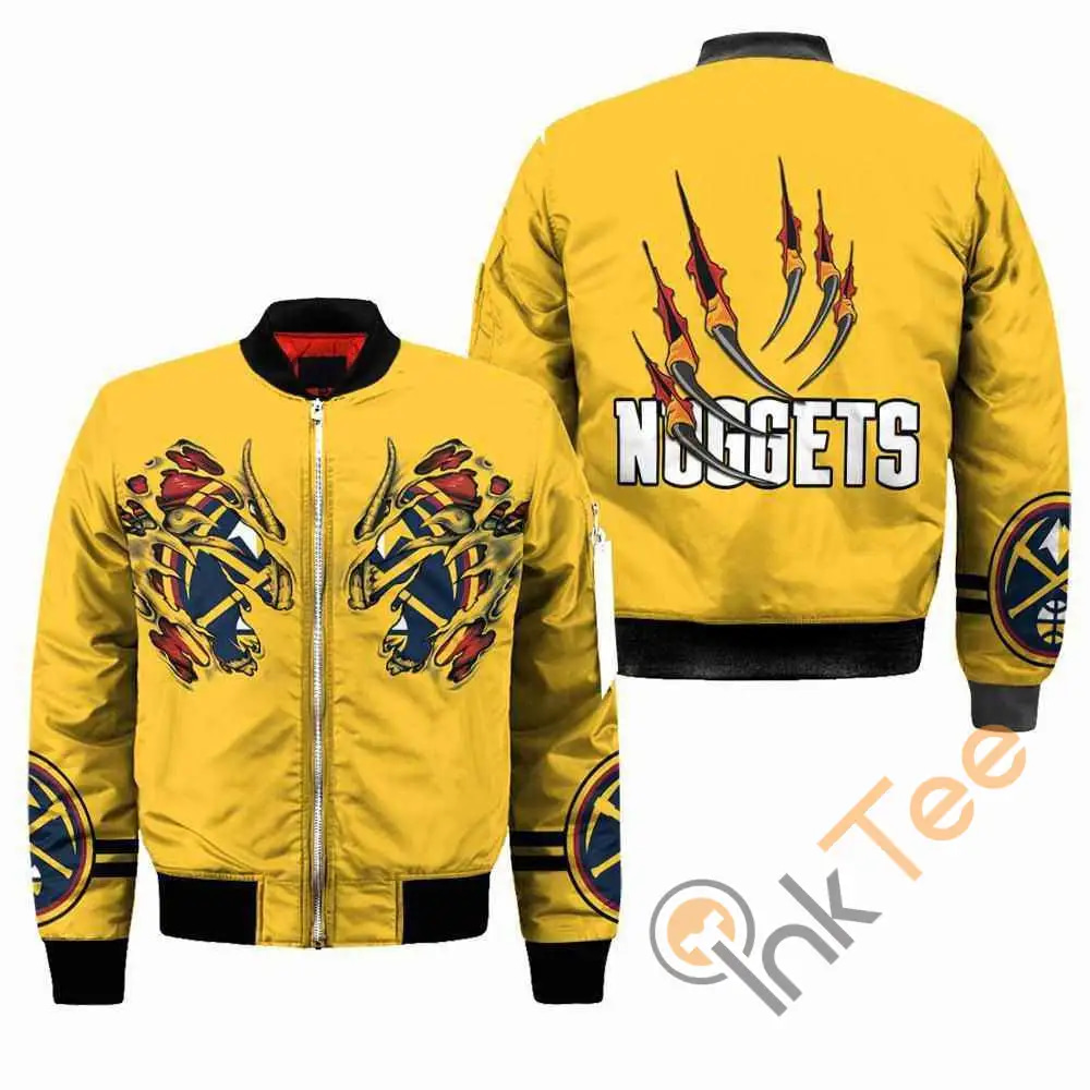 Denver Nuggets Nba Claws  Apparel Best Christmas Gift For Fans Bomber Jacket