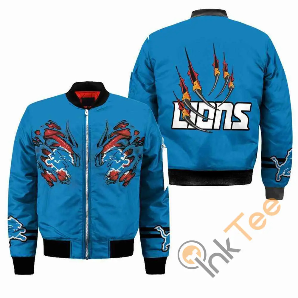 Detroit Lions Nfl Claws  Apparel Best Christmas Gift For Fans Bomber Jacket