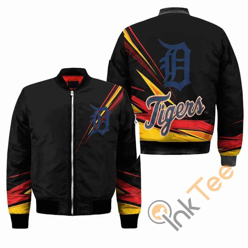 Detroit Tigers Mlb Black  Apparel Best Christmas Gift For Fans Bomber Jacket