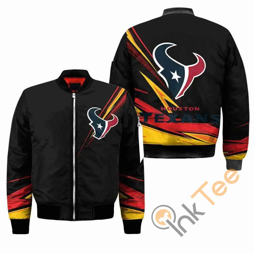 Houston Texans NFL Black  Apparel Best Christmas Gift For Fans Bomber Jacket