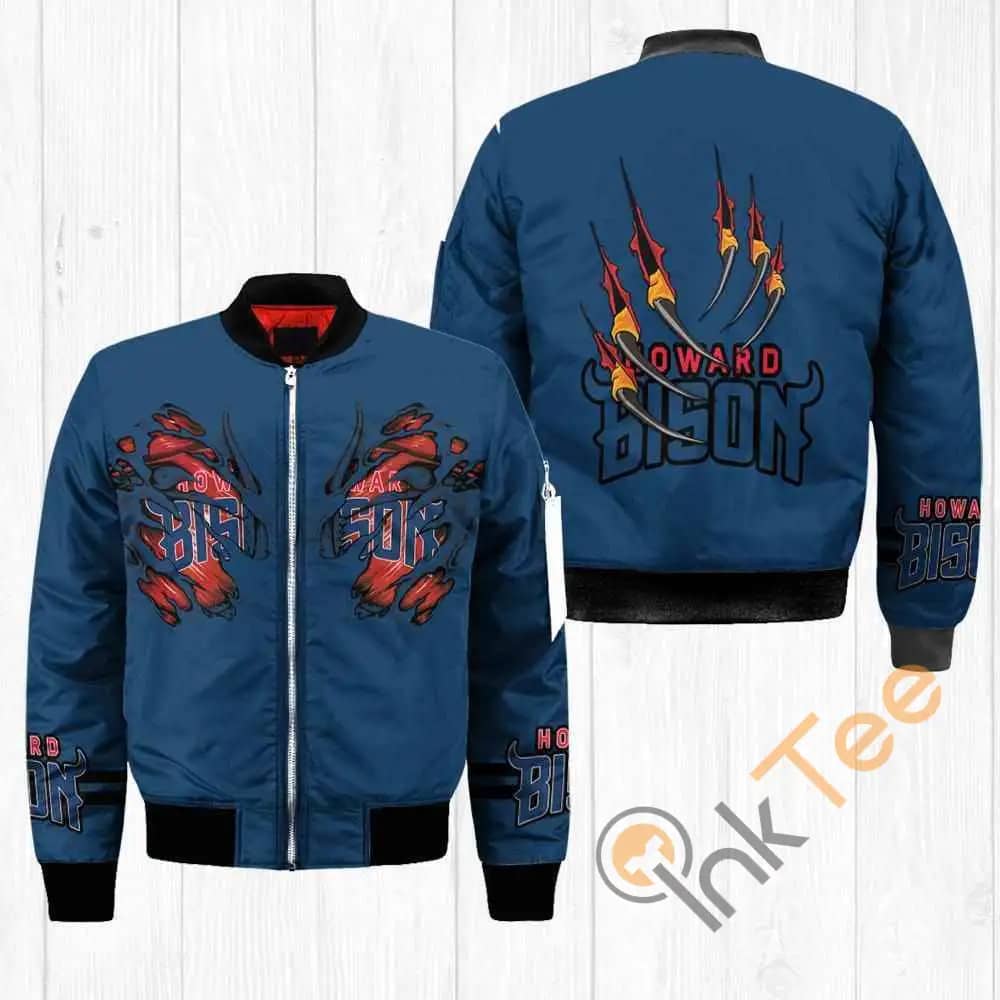 Howard Bison Ncaa Claws  Apparel Best Christmas Gift For Fans Bomber Jacket