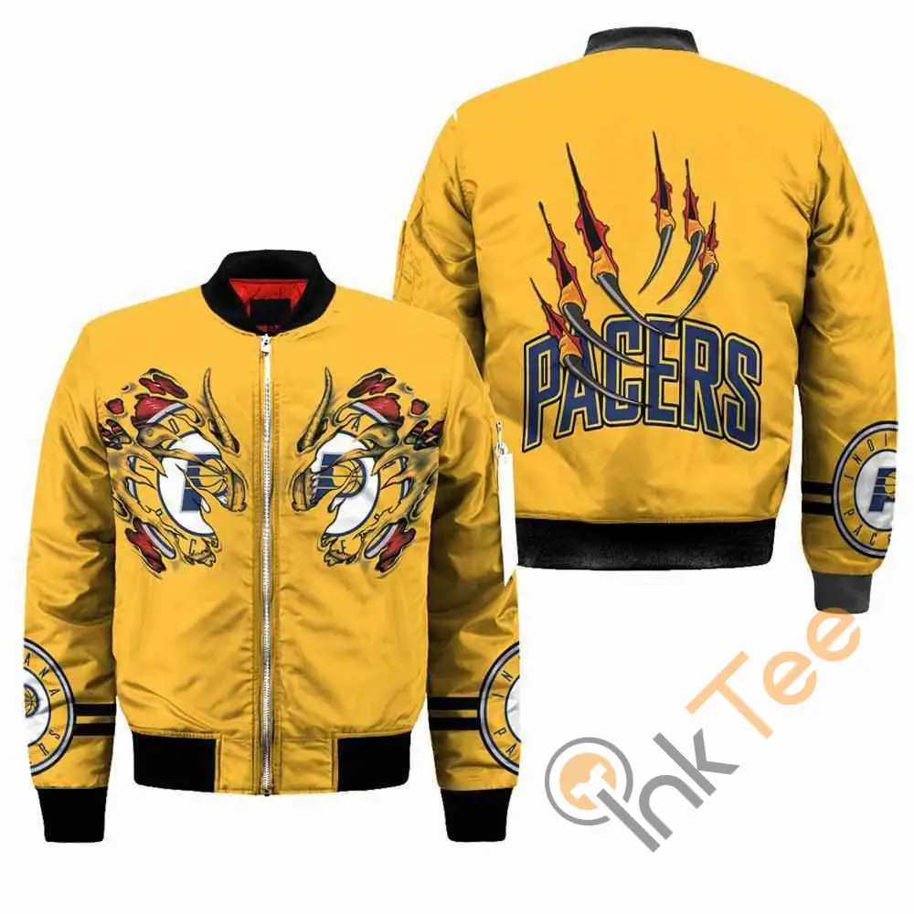 Indiana Pacers Nba Claws  Apparel Best Christmas Gift For Fans Bomber Jacket