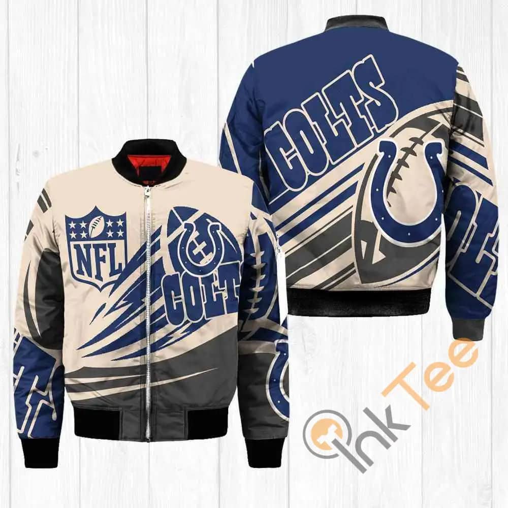 Indianapolis Colts Nfl Balls  Apparel Best Christmas Gift For Fans Bomber Jacket