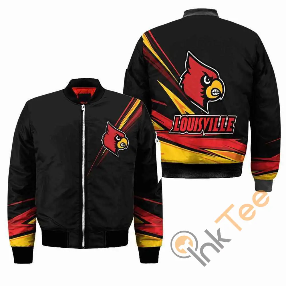 Louisville Cardinals NCAA Black  Apparel Best Christmas Gift For Fans Bomber Jacket