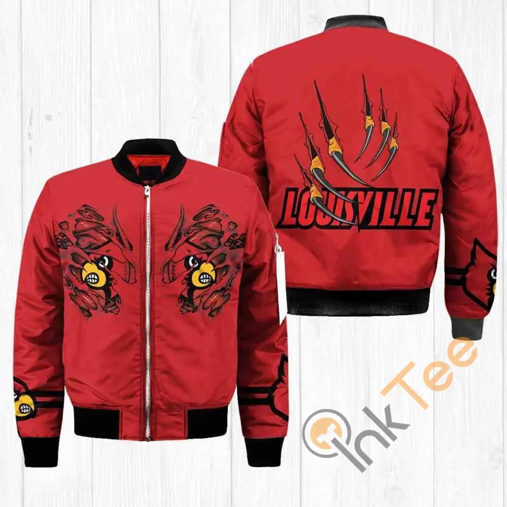 Louisville Cardinals NCAA Claws  Apparel Best Christmas Gift For Fans Bomber Jacket