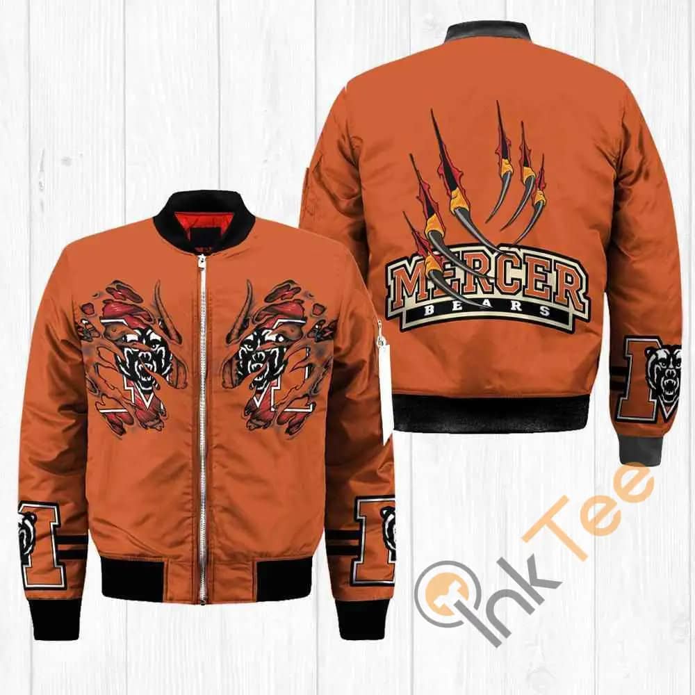 Mercer Bears Ncaa Claws  Apparel Best Christmas Gift For Fans Bomber Jacket