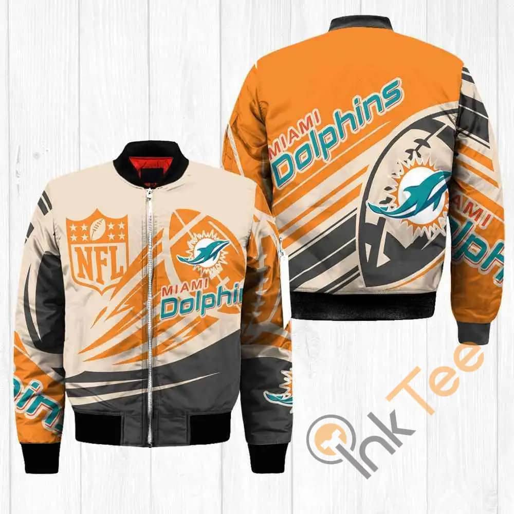 Miami Dolphins NFL Balls  Apparel Best Christmas Gift For Fans Bomber Jacket