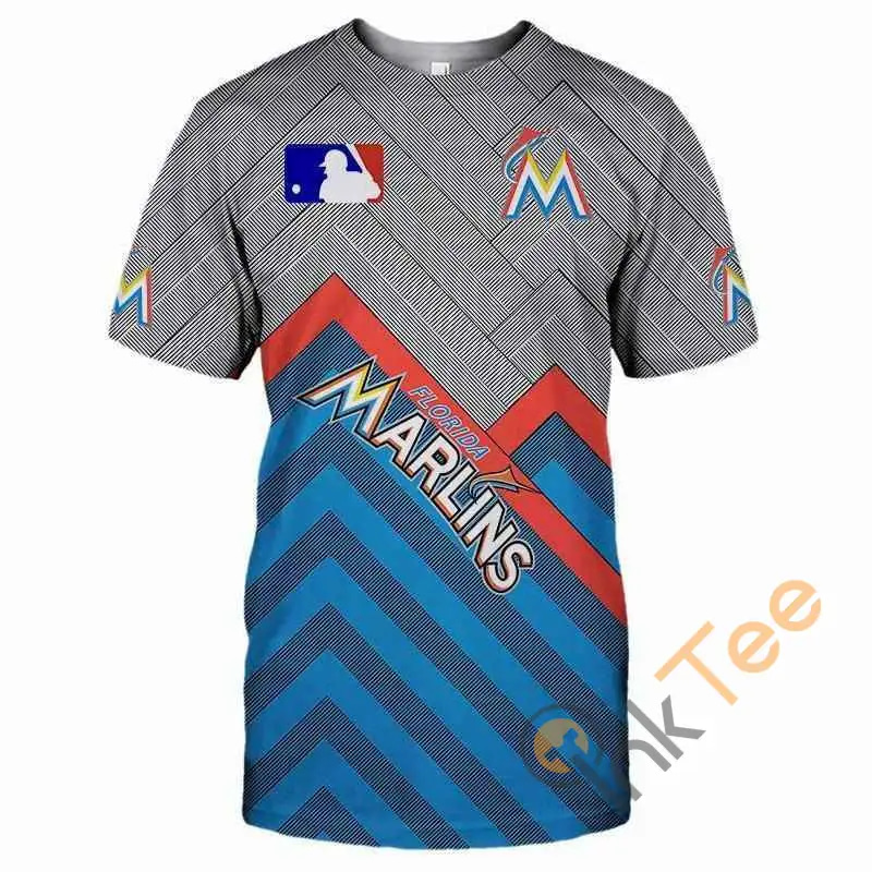 MLB T Shirts 3D Miami Marlins T Shirts Cheap For Fans 3D T-shirts