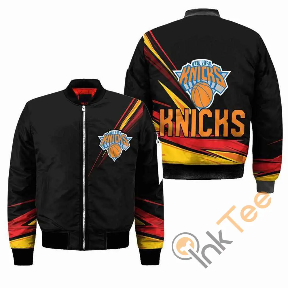 New York Knicks NBA Black  Apparel Best Christmas Gift For Fans Bomber Jacket