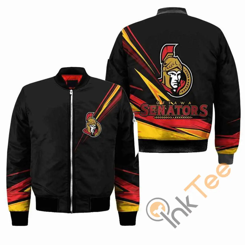 Ottawa Senators NHL Black  Apparel Best Christmas Gift For Fans Bomber Jacket