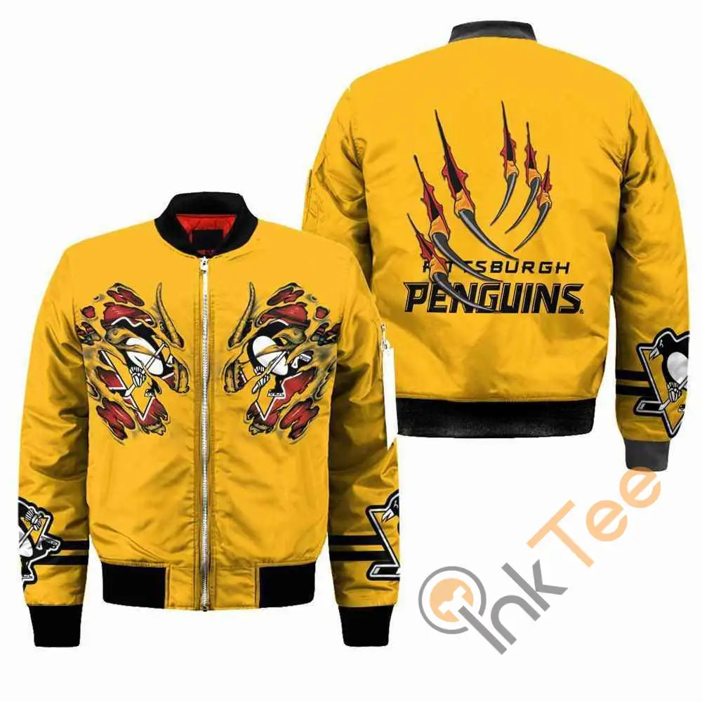 Pittsburgh Penguins Nhl Claws  Apparel Best Christmas Gift For Fans Bomber Jacket