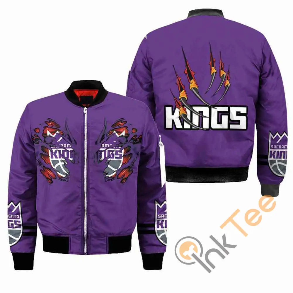 Sacramento Kings Nba Claws  Apparel Best Christmas Gift For Fans Bomber Jacket