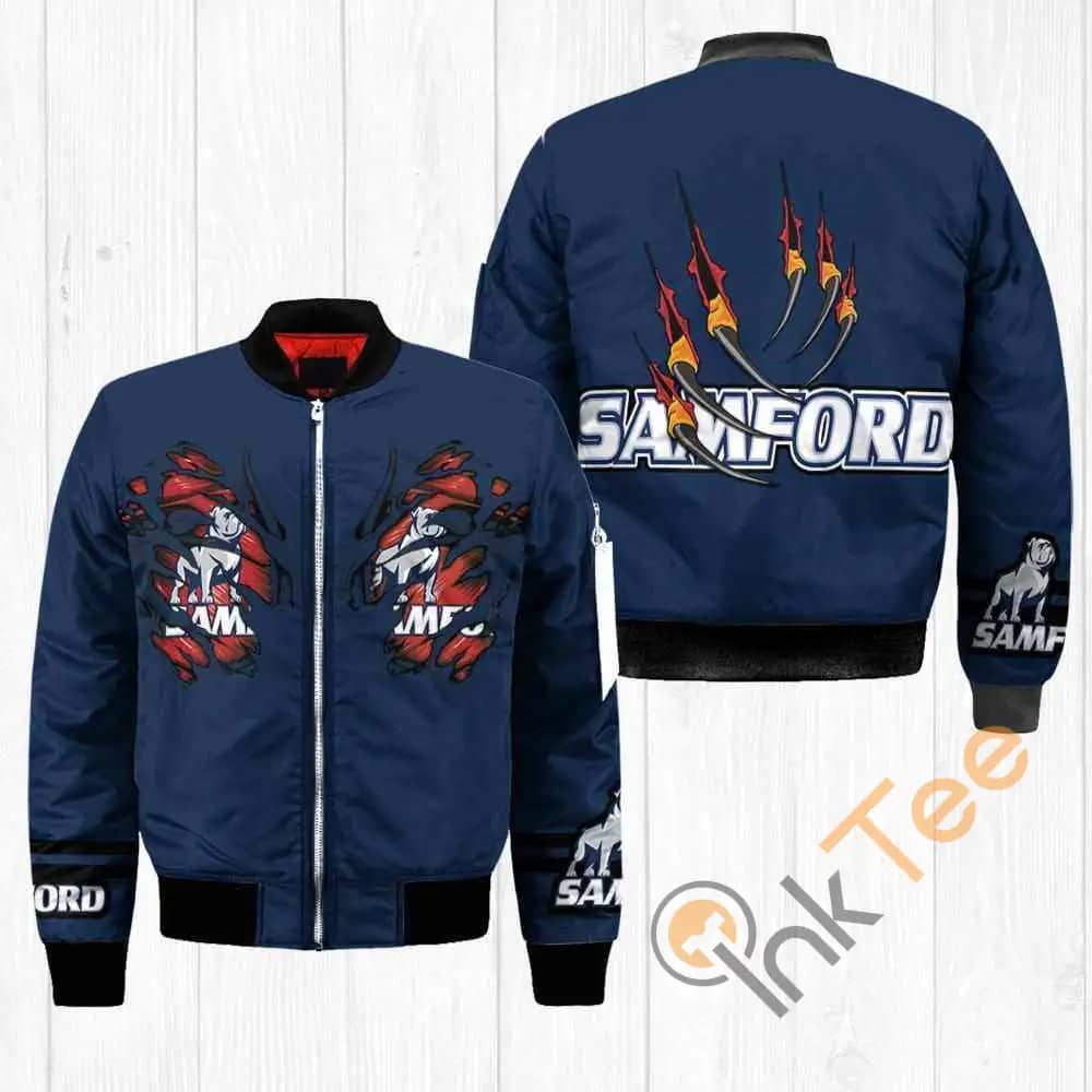 Samford Bulldogs Ncaa Claws  Apparel Best Christmas Gift For Fans Bomber Jacket