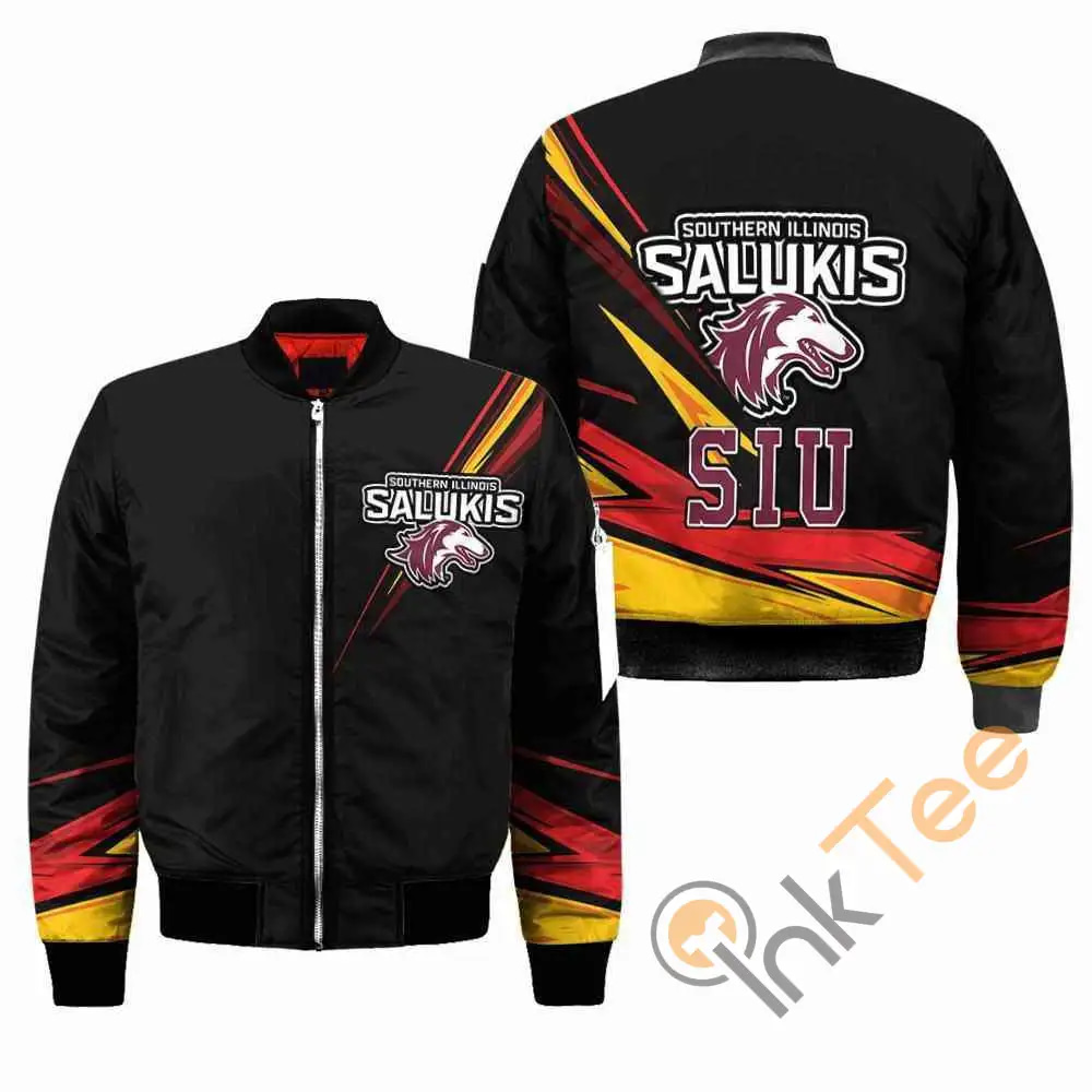 Southern Illinois Salukis Ncaa Black  Apparel Best Christmas Gift For Fans Bomber Jacket