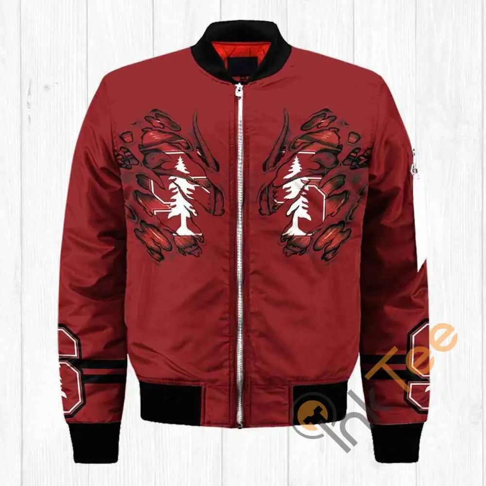Stanford Cardinal Ncaa Claws  Apparel Best Christmas Gift For Fans Bomber Jacket