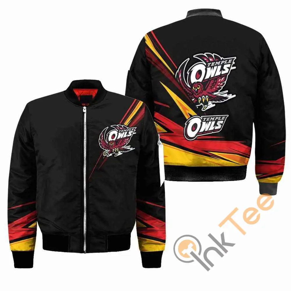 Temple Owls Ncaa Black  Apparel Best Christmas Gift For Fans Bomber Jacket