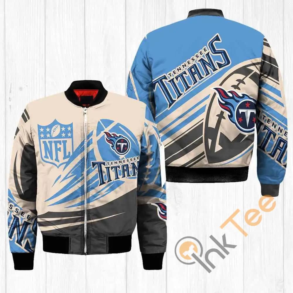 Tennessee Titans NFL Balls  Apparel Best Christmas Gift For Fans Bomber Jacket