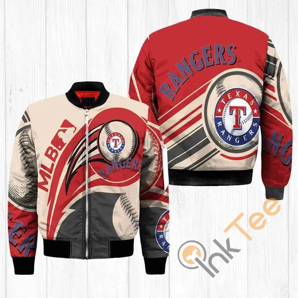 Texas Rangers Mlb Balls  Apparel Best Christmas Gift For Fans Bomber Jacket