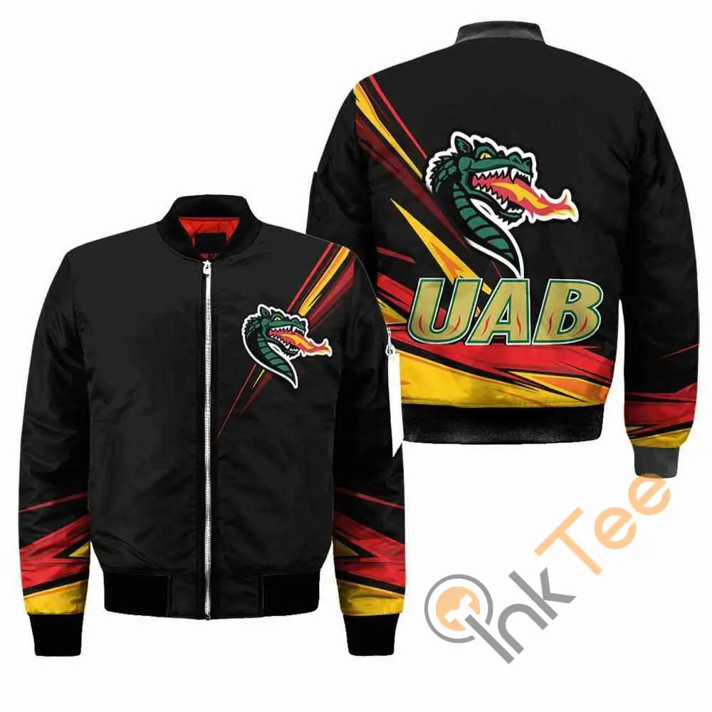 Uab Blazers Ncaa Black  Apparel Best Christmas Gift For Fans Bomber Jacket