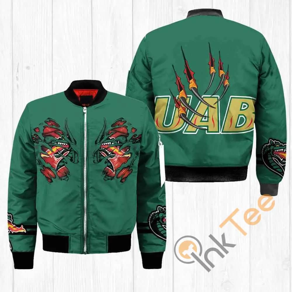 Uab Blazers Ncaa Claws  Apparel Best Christmas Gift For Fans Bomber Jacket