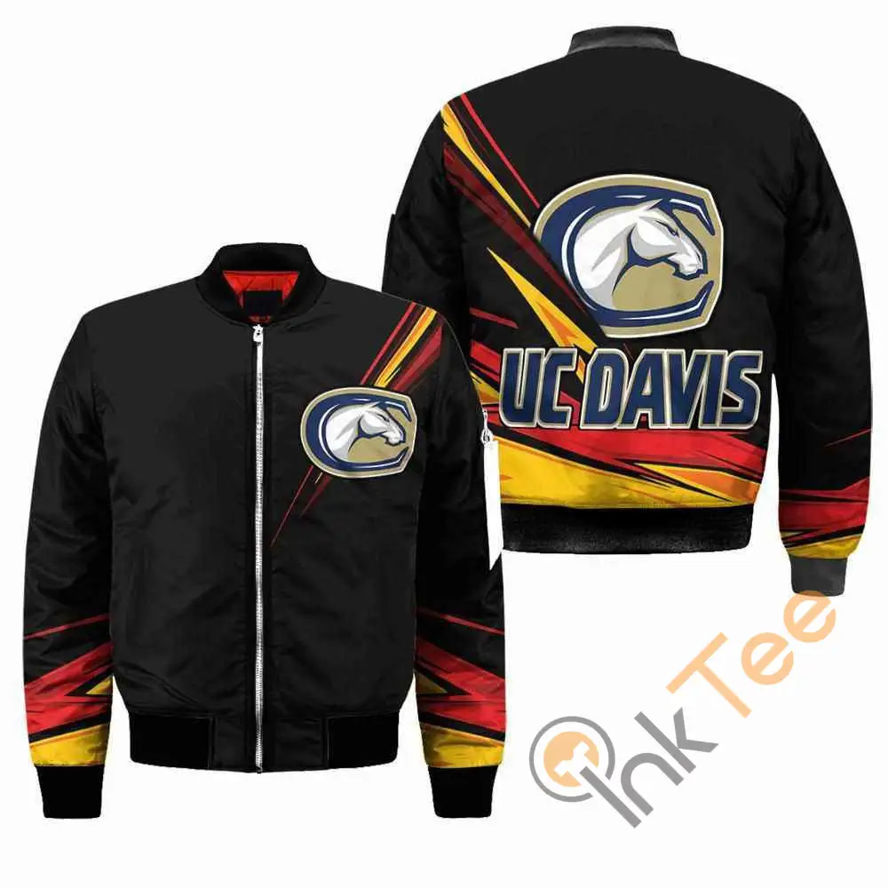 UC Davis Aggies NCAA Black  Apparel Best Christmas Gift For Fans Bomber Jacket